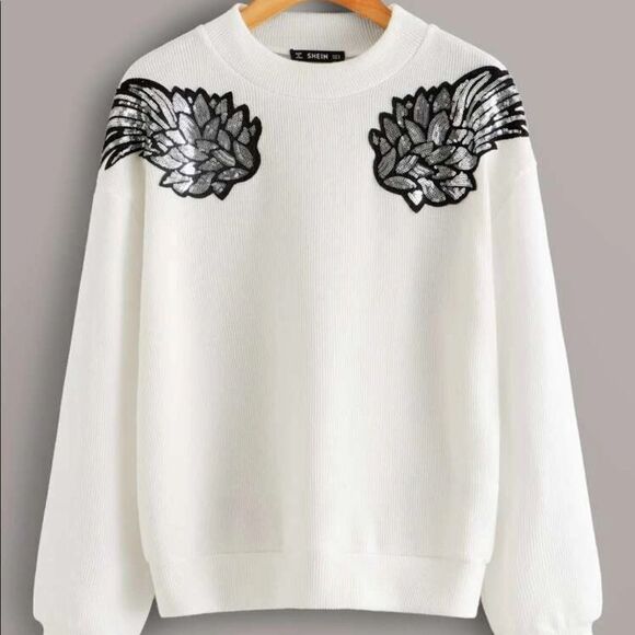 Sequin wing sweater - Picture 1 of 5